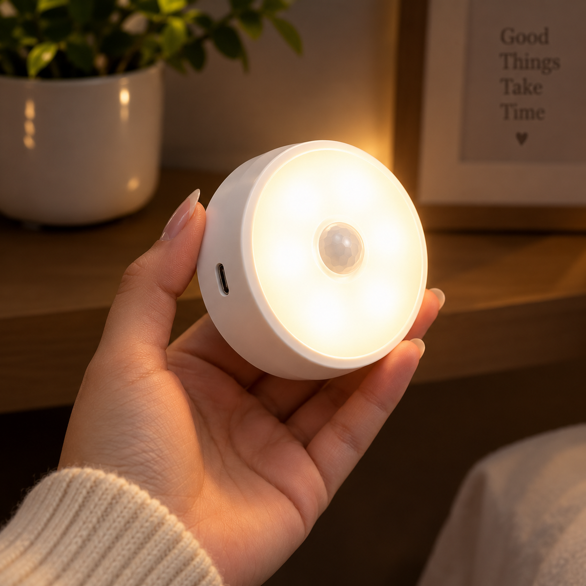 ✨ Motion Sensor LED Night Light